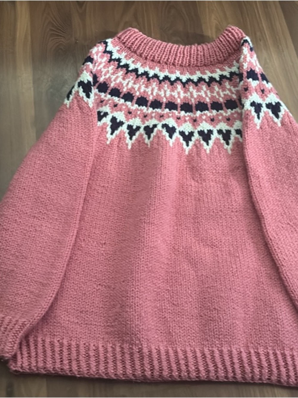 Pink Fair Isle Knit Sweater